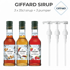 Giffard Pakketilbud 3 x 35cl sirup + 3 pumper