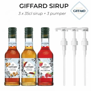giffard pakketilbud 3 x 35cl sirup + 3 pumper