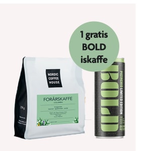Forårskaffe kaffebønner Columbia 250g + 1 gratis BOLD Pistachio iskaffe